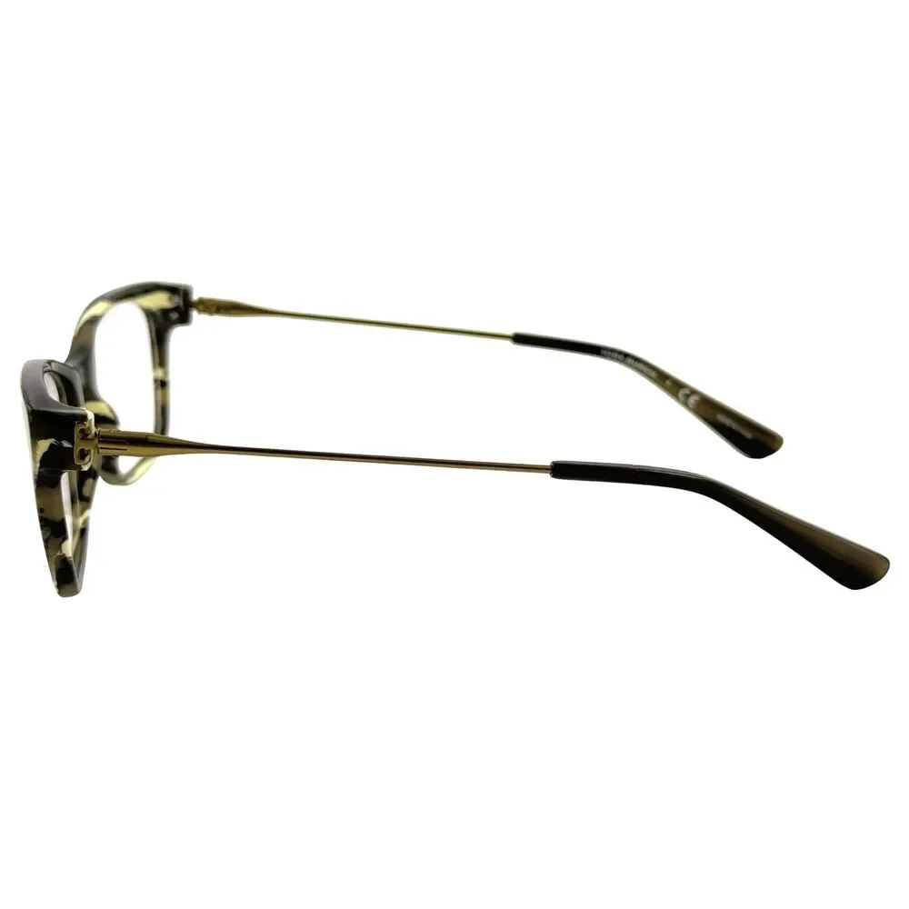 Tory Burch TY2063 Womens Plastic Eyeglass Frame 1553 Olive Horn Gold 51-18